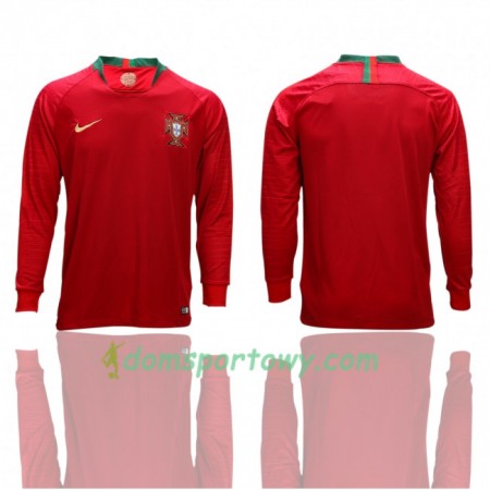 Koszulka Portugalia Domowe Koszulki Piłkarskie Mistrzostwa Świata 2018 Długi Rękaw